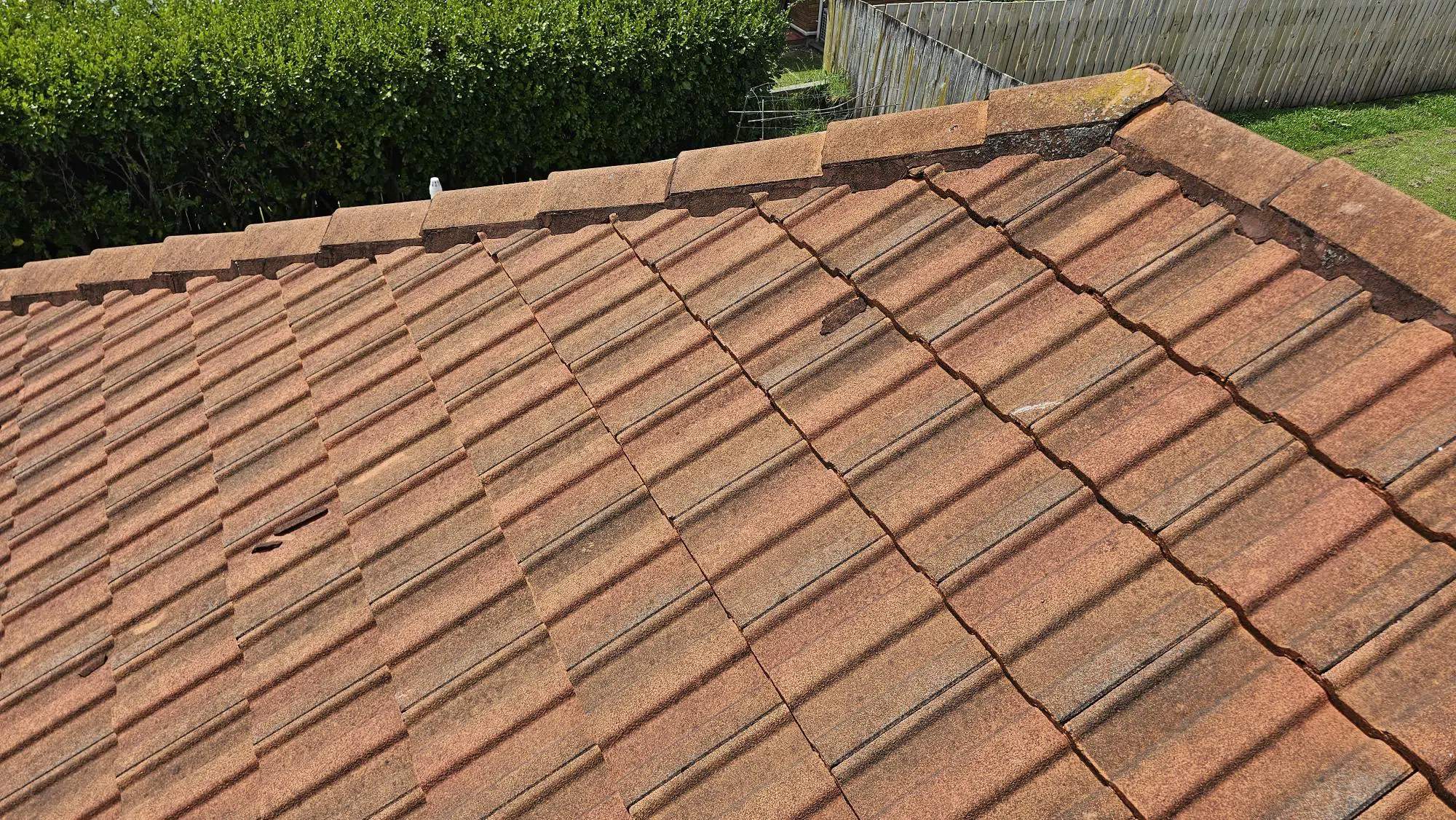 Repointing and Restoring a Tiled Roof Manurewa before restoration - Repointing and Restoring a Tiled Roof – Manurewa